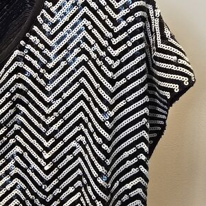 🟣Party Dress | Michael Kors Black and White Chevron Dress